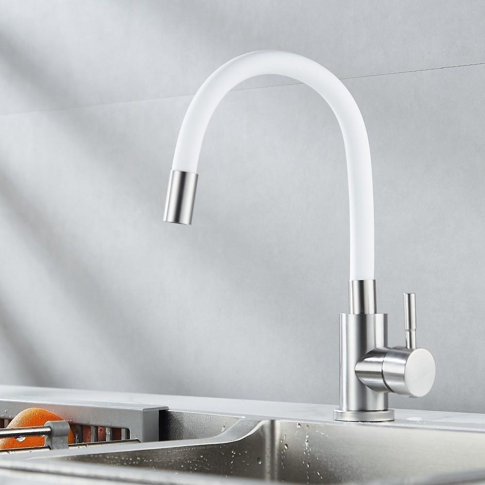 Flexible Hose Sink Faucet Stainless Steel Sink Tap Dual Modes Nozzle Water Mixer Tap  Kitchen Sink