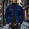 Men's Fall Corduroy Jacket Casual Button Down Trucker Coat