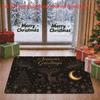 1pc, 2D Flat Printing, Christmas Style Season'S Greetings Reindeer Moon Printed Mat, Colorful And Non-Slip, Machine Washable Carpet, Suitable for Home