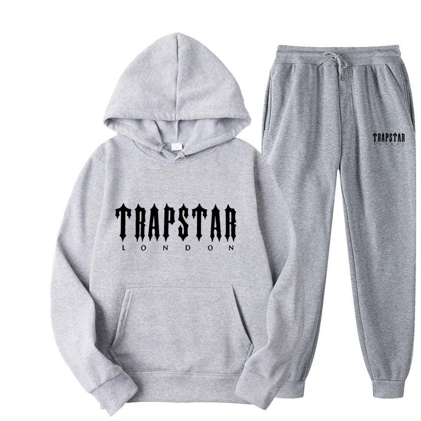 Mens Hooded Sports Tracksuit Unisex Two-Piece Running Outfits Long Sleeve Pullover Hoodies Sweatshirt+Sweatpants Set