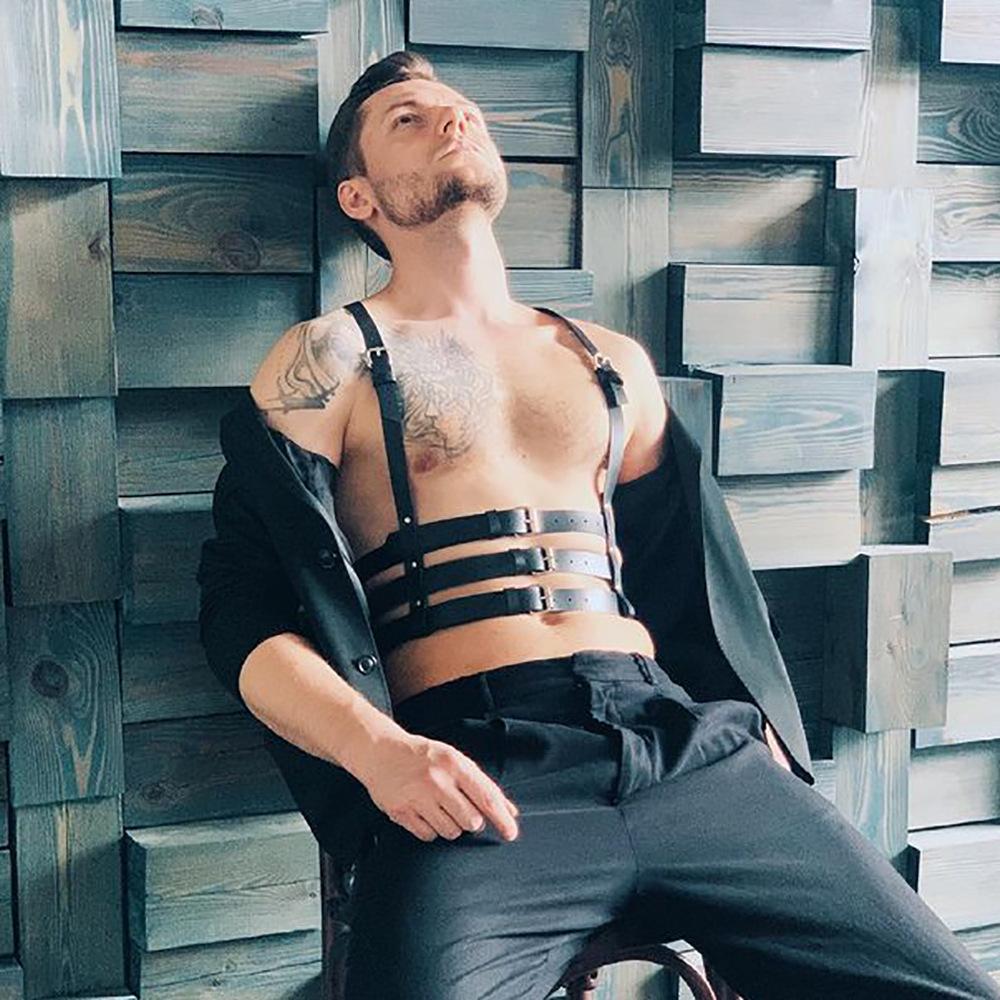 Shapewear aus Leder mit Schultergurt für Herren SM