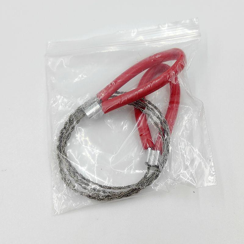EDC Comfortable Grip Outdoor Survival Tools Portable Stainless Four-strand Reinforced Steel Wire Saw Tree Artifact Outdoor Survival Tools
