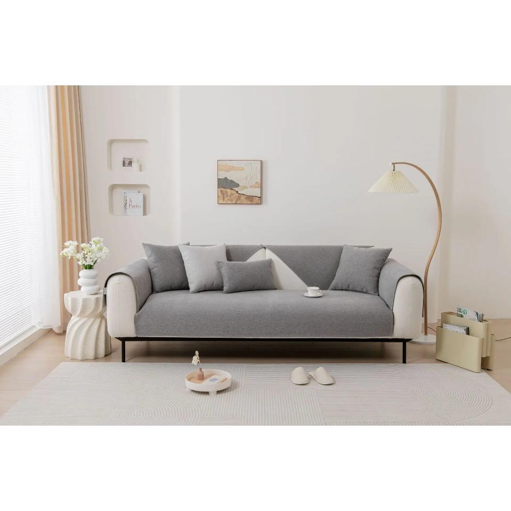 New Cotton Linen Simplicity Sofa Cover Solid Color Four Seasons Universal Sofa Cover Anti Slip Home Sofa Cushion Covers Cloth