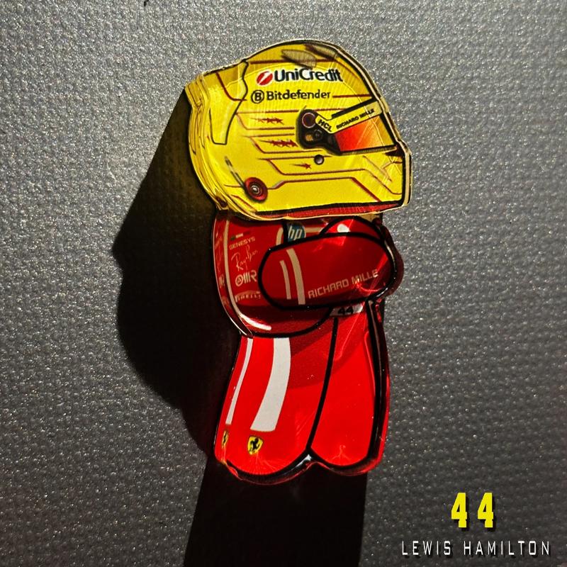 Fashion Q Version for Ferrari Leclerc 16/44 Fridge Logo Magnet 2025 New F1 Supercar Magnetic Racing Sticker Creative Decoration