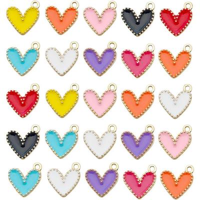 10/20/30pcs Jewelry Making Love Bracelet Pendant Valentine's Day Wedding Rose Pendant DIY Necklace Keychain Craft Supplies