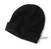 Women's Pure Cashmere Cable Knit Beanie - Warm, Windproof with Ear Protection for Autumn/Winter