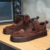 2024 Autumn New Low-top Lace-up Men's Shoes Platform-soled Trendy Casual Shoes Versatile Fashion Men's Sports Board Shoes