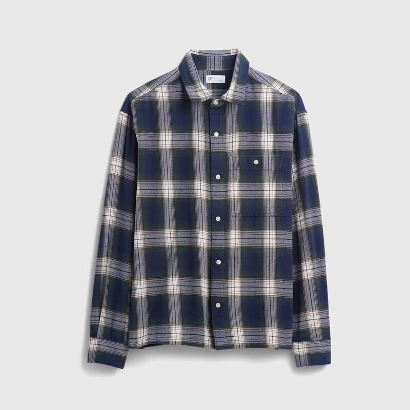 Gap Men's Loose Fit Flannel Long Sleeve Shirt