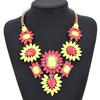 Kleine gemischte Menge Mode übertrieben kurze voller Diamant Edelstein Blume Legierung Halskette