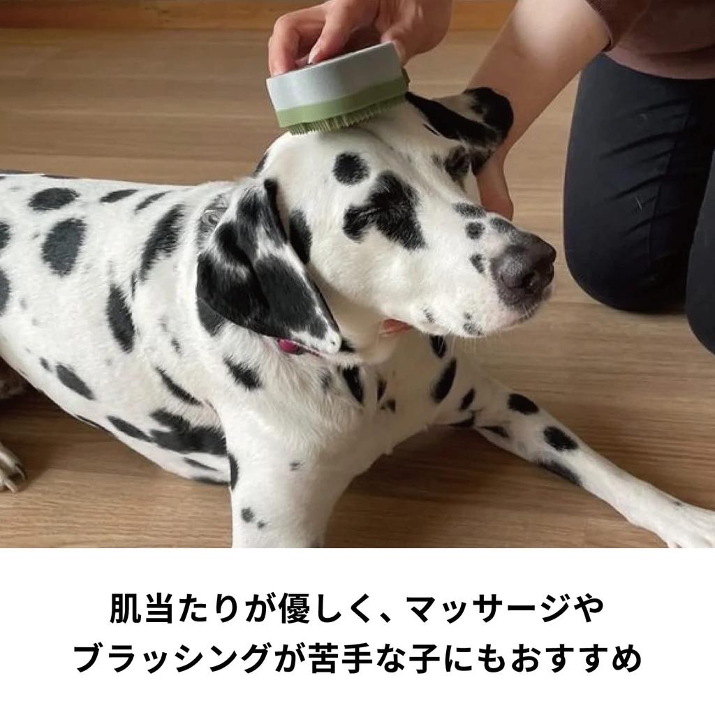 HARIO Pet Brush Glutte for and Olive Dogs, Cats, Short-Haired Breeds, Hard, Green, PTS-GTH-OG