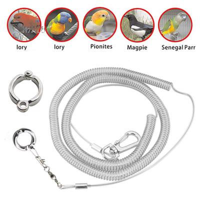 Bird Traction Rope Parrot Leash Easy To Use Stretchable Wear-resistant Elastic Detachable Towing Harness Lightweight Flying Training for Walk Pets