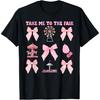 Take Me To The Fair Ferris Wheel Pink Bow T-Shirt