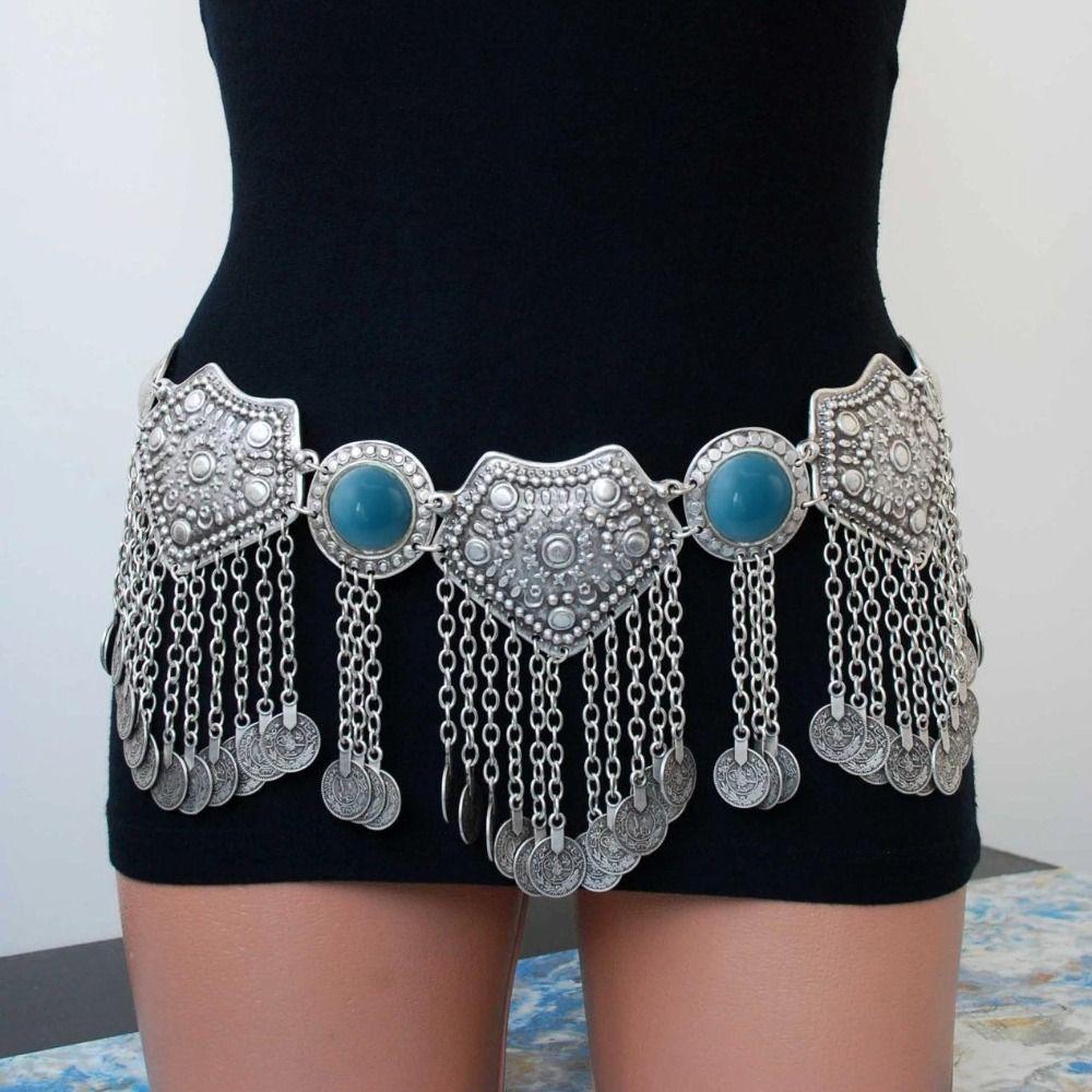 Afghan Pattern Waist Belly Chains Gypsy Boho Body Jewelry Waist Chain Belt Cultural Events