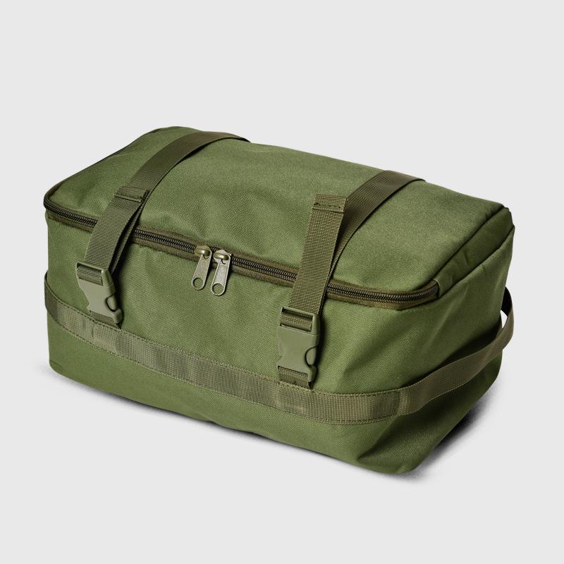 Expandable Outdoor Storage Bag with Luggage Mount, Shoe Pouch, and Sports Pocket