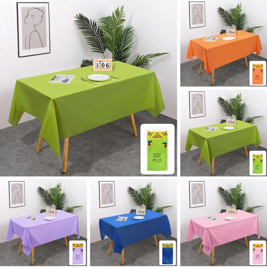 Disposable Tablecloth PE Material Thick Rectangular Table Cloth Easy To Use Solid