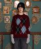 UNALLOYED Argyle Wool Knit / Burgundy