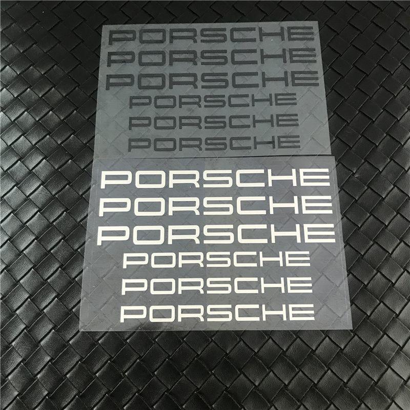 6ks Pro Porsche Cayenne Panamera Macan 911 Taycan Boxster Cayman 918 Pajun Osobnostní nálepka na auto Palivová nádrž Helma Kolo Nálepka
