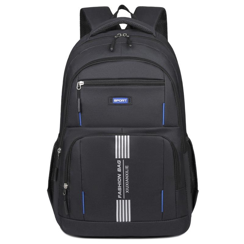 Laptop bag, men's large-capacity backpack, commuting simple business travel multi-compartment backpack
