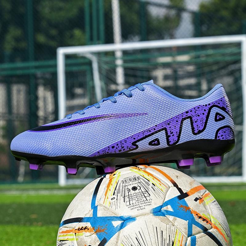 New Men Football Boots Breathable Soccer Shoes Ultralight Long Spikes Cleats Indoor Sneakers Training Drop Shipping