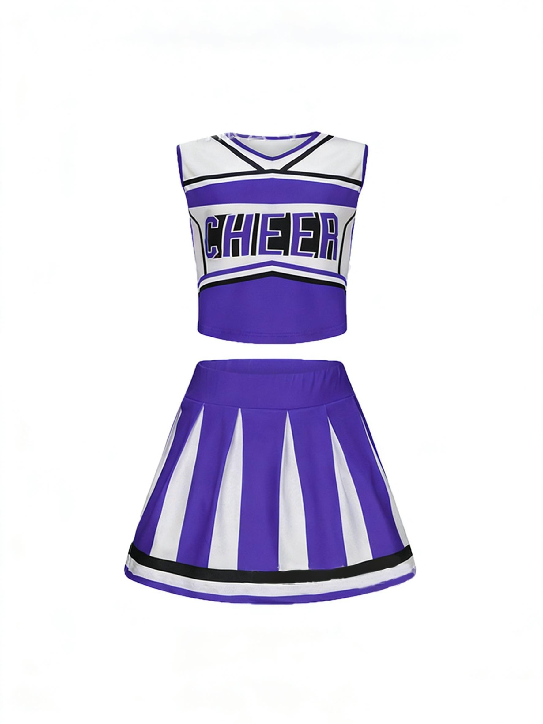 Uniforme de Cheerleading Soccer Babe Jupe Plissée Robe de Sport Légère Confortable Pour Filles Tenue de Performance et de Compétition 110