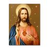 Art Print Mary Religious Canvas Painting Abstract Christian Wall Decor for Home Vintage Sacred Heart of Jesus