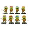 Classic Ninja Turtles Model Action Figures Set Adorable Pvc Cake Toppers Blind Box Toys