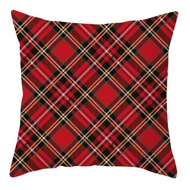 Cartoon Christmas Dog Car Pattern Pillow Case Festive Home Decoration Office Car Cushion Pillow Case