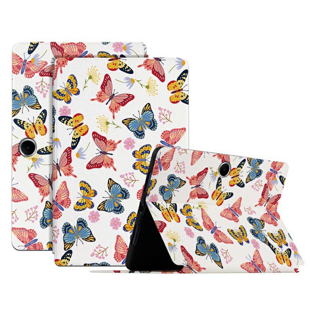 

For Oppo Pad SE Protective Tablet Case PU Leather Butterfly Printed Stand Case Folio Flip Cover