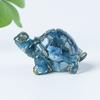 Resin Turtle Aquarium Decor With Natural Crystal Chips For Home Office And Gift