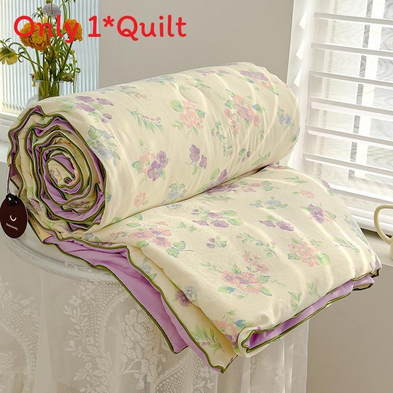 Flower Animal Cake Print Summer Air Conditioning Blanket Quilt Gift