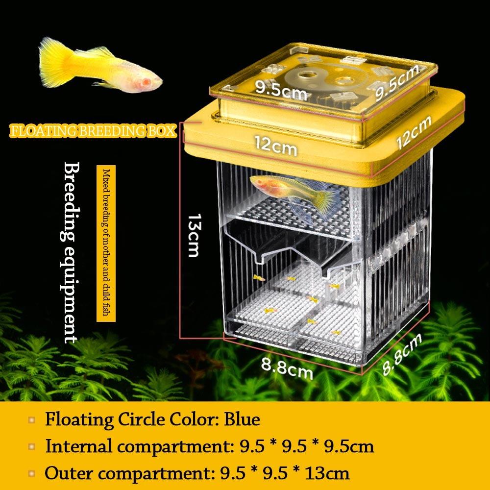 Transparent Fish Breeder Box Clear Frame Floating Hatching Box Aquarium Hatchery Accessory
