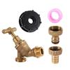 IBC Brass Faucet S60X6 IBC Tank Adapter G1/2" Tank Faucet Valve Tool with Ball Valve for Garden Hose Tank Faucet Valve Faucet
