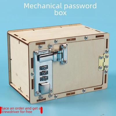 DIY Science & Tech Innovation Kit: Mechanical Password Box for Boys - Handmade Experimental Tool
