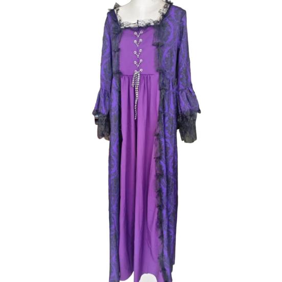 Viduramžių renesanso karalienės rutulinė suknelė varpelio rankovėmis didele suknele Helovino kostiumas