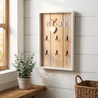 Wall Mount Wooden Key Holder Rustic Cabinet Key Rack Wall Decor Key Hook  Bedroom
