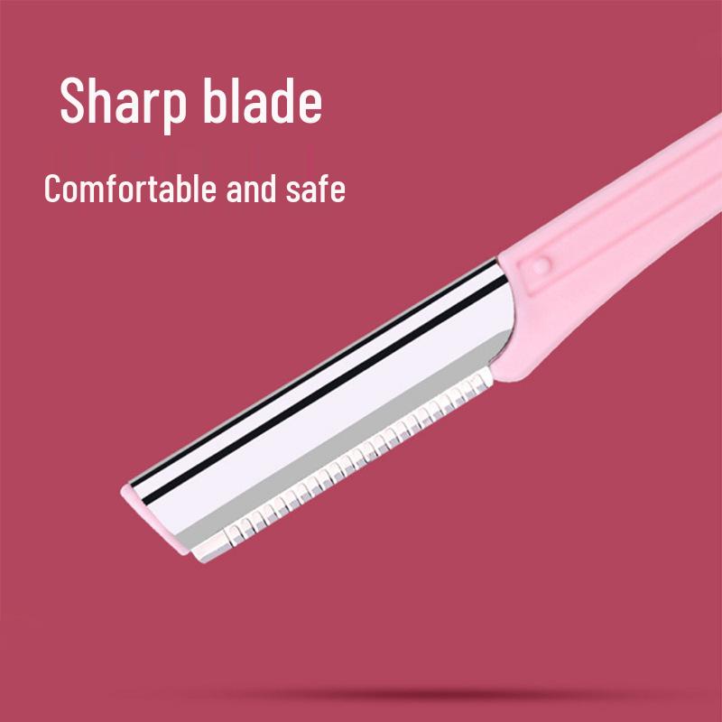 Stainless Steel Eyebrow Razor with Comb - Safe and Practical Shaping Tool