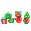 7Pcs Multi-Sided Acrylic Dices Polyhedral Dices Double Color Tabletop Game Dices
