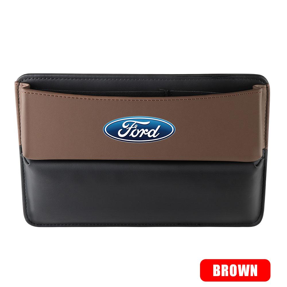 SZSF4 Car Seat Gap Storage Box Leathe Auto Seat Side Slit Orgianizer For Ford Mustang Taurus Escape Kuga Shelby Explorer STRACING CMax