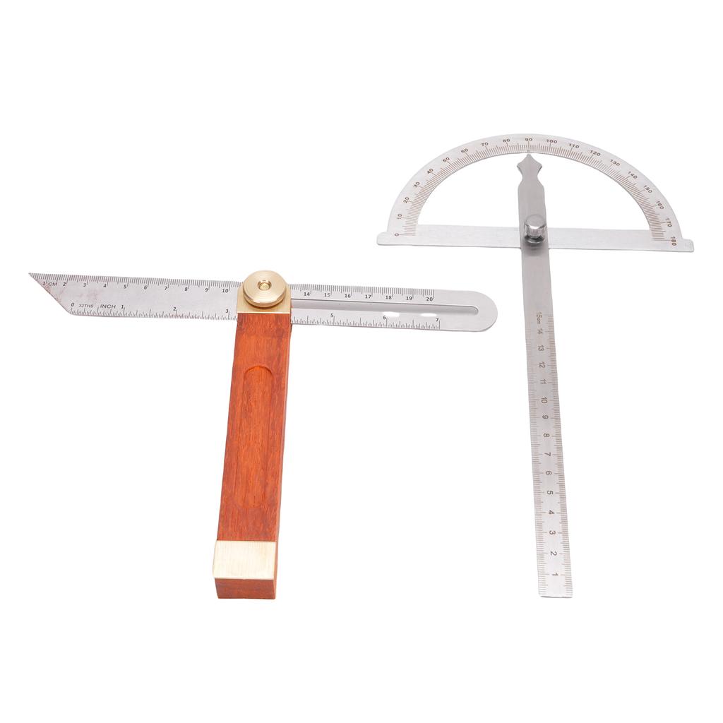 Angle Finder Protractor Kit Stainless Steel Brass Wood Adjustable Angle Protractor Ruler T Bevel