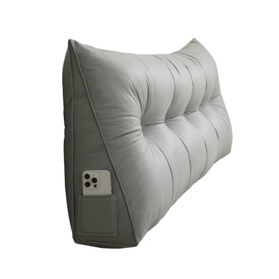 Triangular Headboard Pillow Bed Wedge Pillow With Side Pocket Headboard