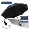 Fully Automatic Umbrella with 12 Ribs, Color-Matched Handle, Business Umbrella for Men, Large Reinforced Black Coating, Sun Protection