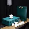 Household Kung Fu Tea Set High White Porcelain Blue and White Tea Set Business Gifts
