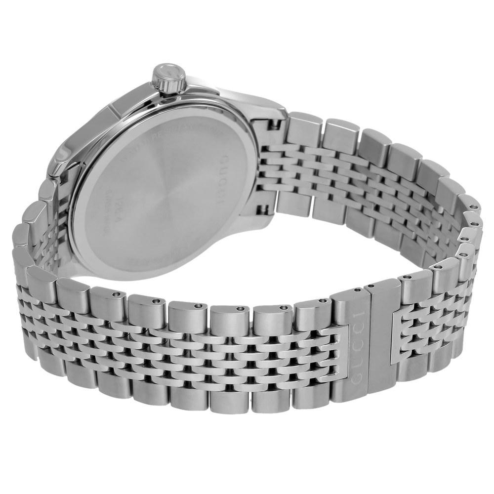 Gucci G-Timeless Men's Wristwatch Black Stainless Steel Quartz Water Resistant Sapphire Glass Not Included