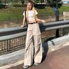 1116 Summer New Sand-colored Overalls Popular Thin Casual Wide-leg Pants Loose Drape Women's Trousers and Plus
