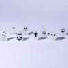 8pcs Glowing In Dark Mini Ghost Ornaments Halloween Pumpkin Ghost Decor  Micro Landscape Decorations