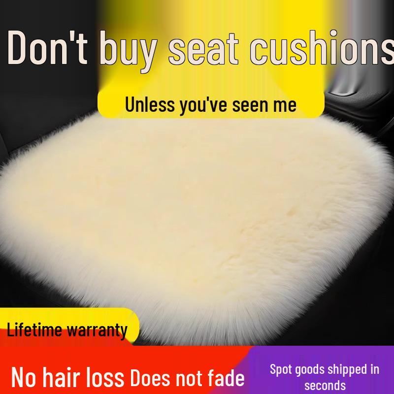 Winter Furry Car Seat Cushion for Rear and Driver Seats