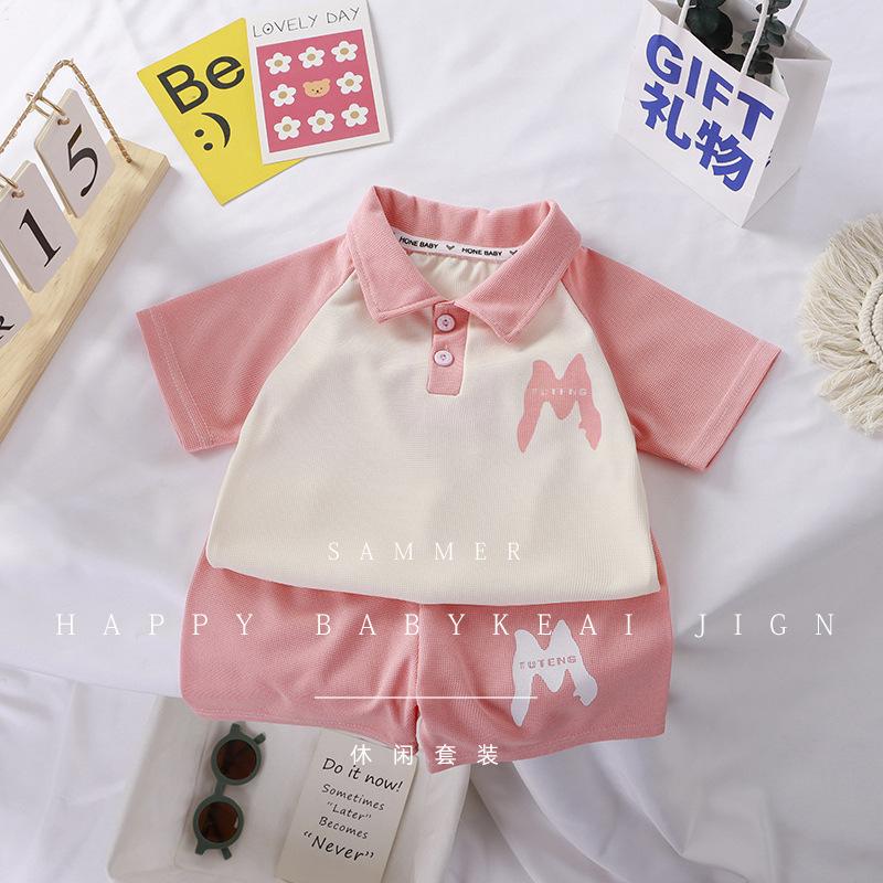 Children Clothing Kids Clothes Quick Drying Polo Shirt Sets Boys T-shirt Shorts Summer Cotton Short Sleeve Fashion Suit 2PCS