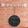 Four Hole Frying Pot Non Stick Cooking Pan Breakfast Maker with Wood Handle Kitchen Utensils