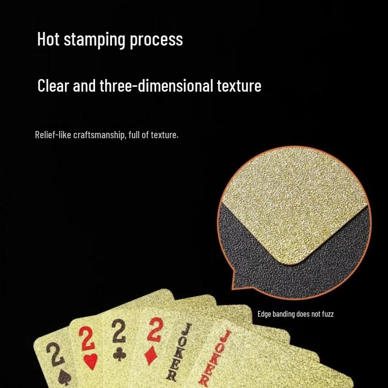 Waterproof Gold Foil PVC Playing Cards
