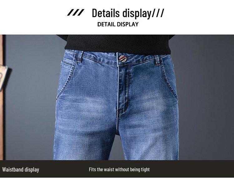 Autumn 2025 Men's Slim Fit Korean Style Jeans - Versatile Straight-Leg Stretch for a Trendy Casual Look